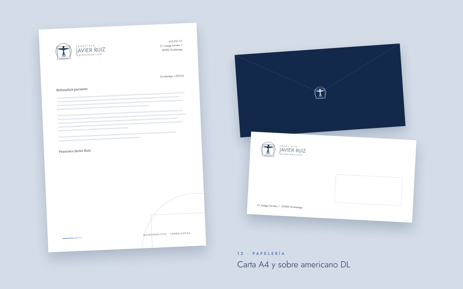Carta A4 y sobre americano.