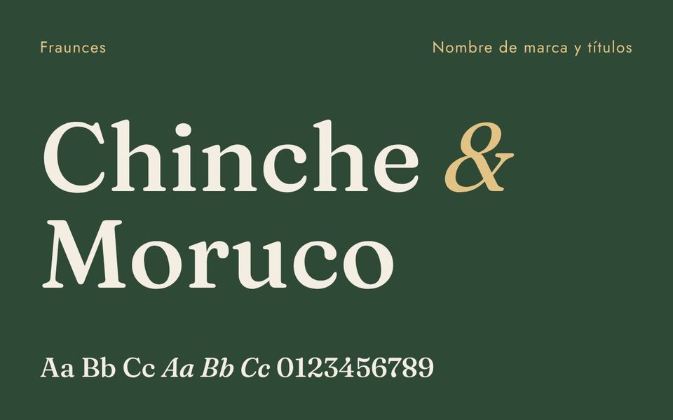 Muestra de la tipografía Fraunces