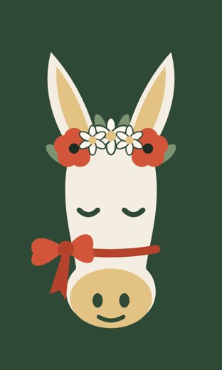 Chinche con corona de flores