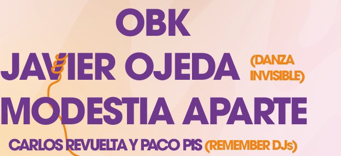 OBK, Javier Ojeda, Modestia Aparte y los Remember DJs en morado