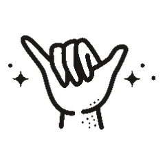 Icono de saludo surfero