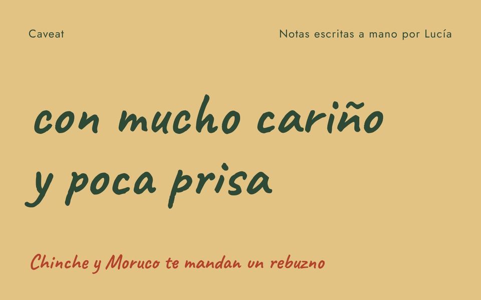 Muestra de la tipografía Caveat