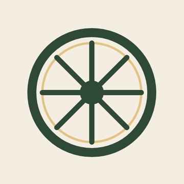 Icono de rueda de carro